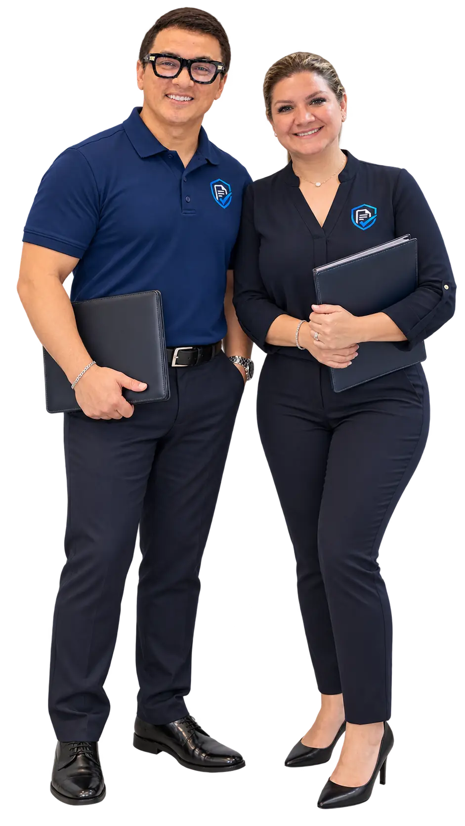 Florida Apostillar document-services team in Kissimmee, Florida holding professional document folders